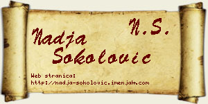 Nadja Sokolović vizit kartica